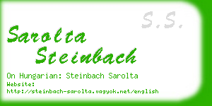 sarolta steinbach business card